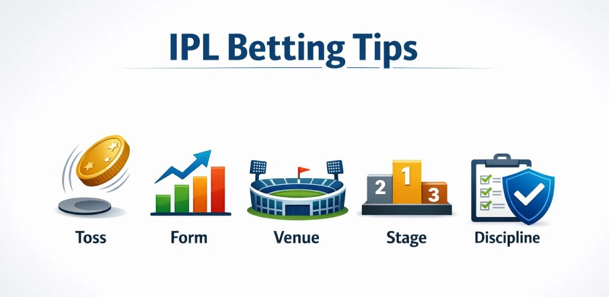 five IPL betting tips - Toss, Form, Venue, Stage, Discipline